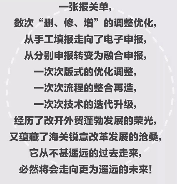 报关单极简迭代史